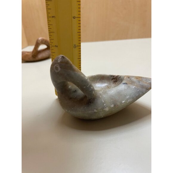 Vintage Hand-Carved Soapstone Duck Figurines Set Of 3 - Picture 9 of 9